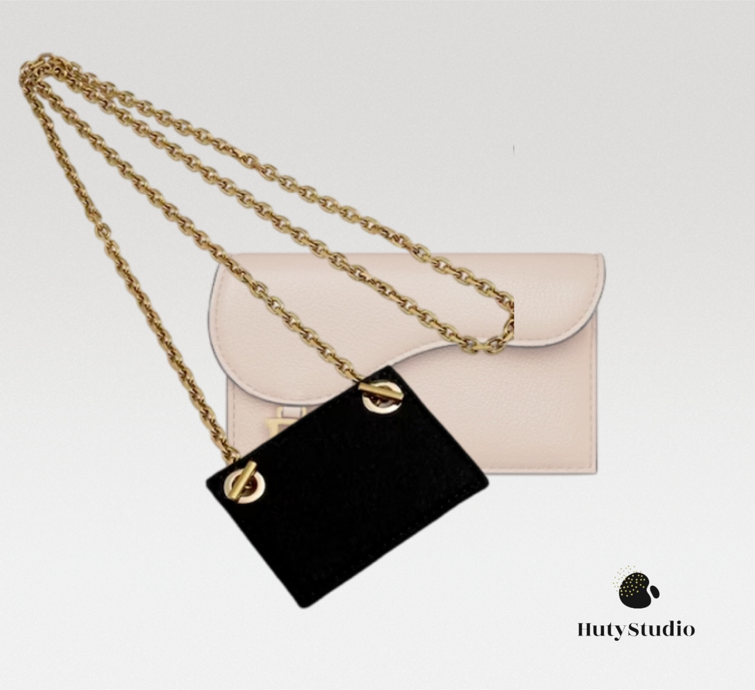 DIY Kit Copper Chain+Insert Change Luxury Card Holder/Small Envelope Wallet  Into A Crossbody Purse - AliExpress