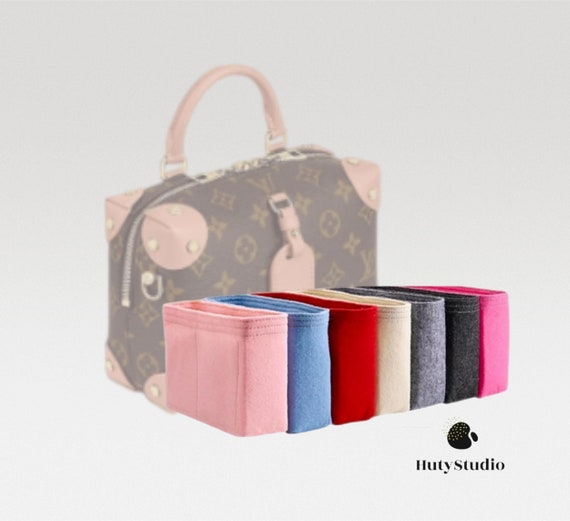 For LV Petite Malle Souple Make up Organizer Felt Cloth Handbag