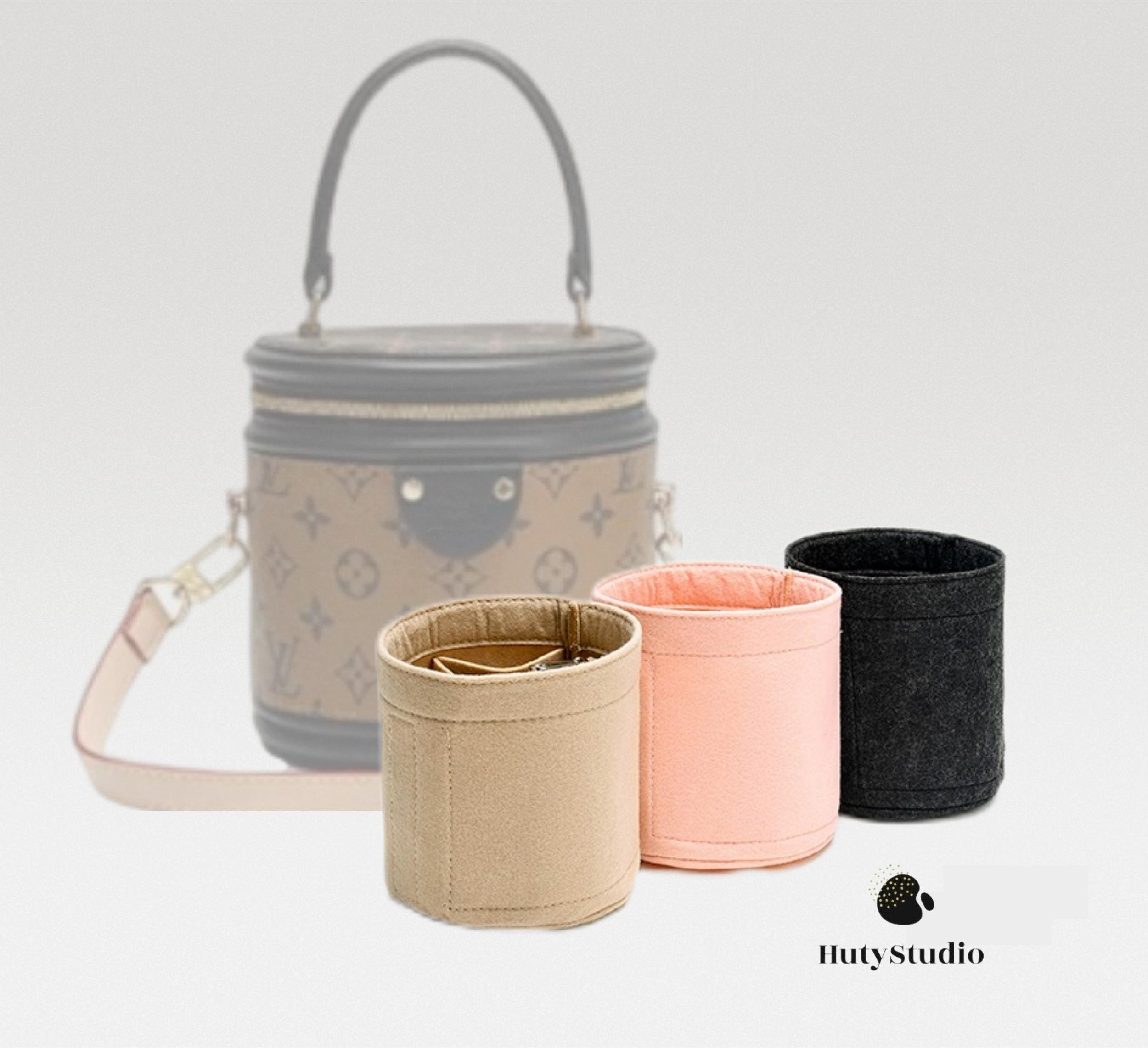 WADORN Felt Purse Organizer Insert, Handbag Insert Liner for LV Cannes  Round Bucket Bag Organizer Barrel Shape Bag Organizer Bag in Bag Interior