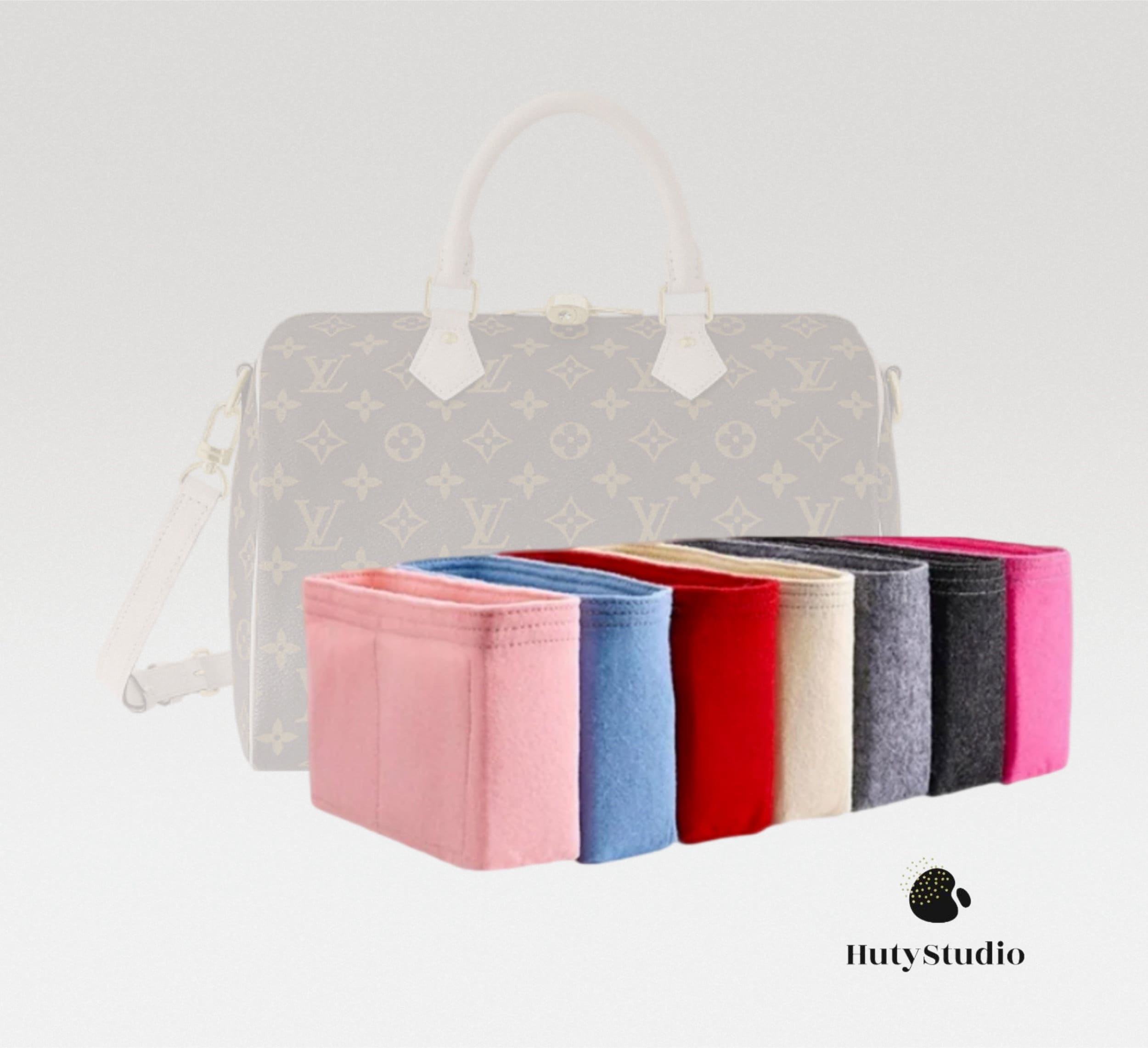 Suedette Regular Style Leather Handbag Organizer for Louis Vuitton Speedy  25, Speedy 30, Speedy 35, and Speedy 40