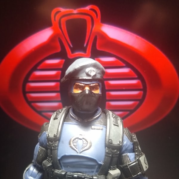 Béret de soldat serpent à l'échelle 1:12 compatible avec GI Joe Classified