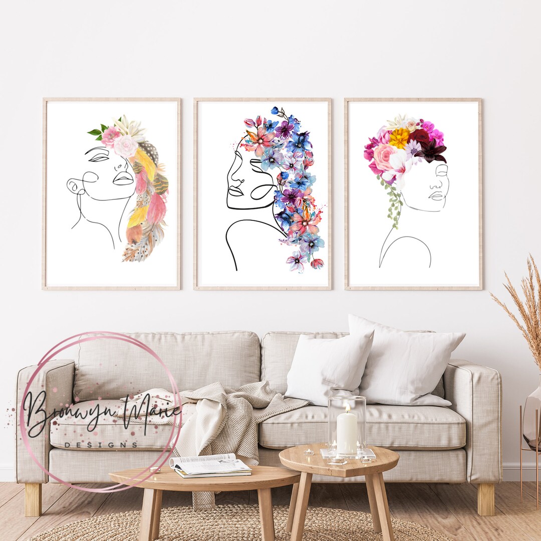 Set of 3 Prints, Hair Salon Wall Art, Beauty Salon, Printable Poster