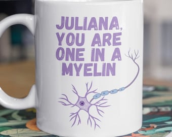 Neurology Mug, 11 oz CUSTOM NAME Neurologist Mug, Neurosurgery Resident gift, Doctor, Nurse, Graduation White Coat Ceremony New Grad, Myelin