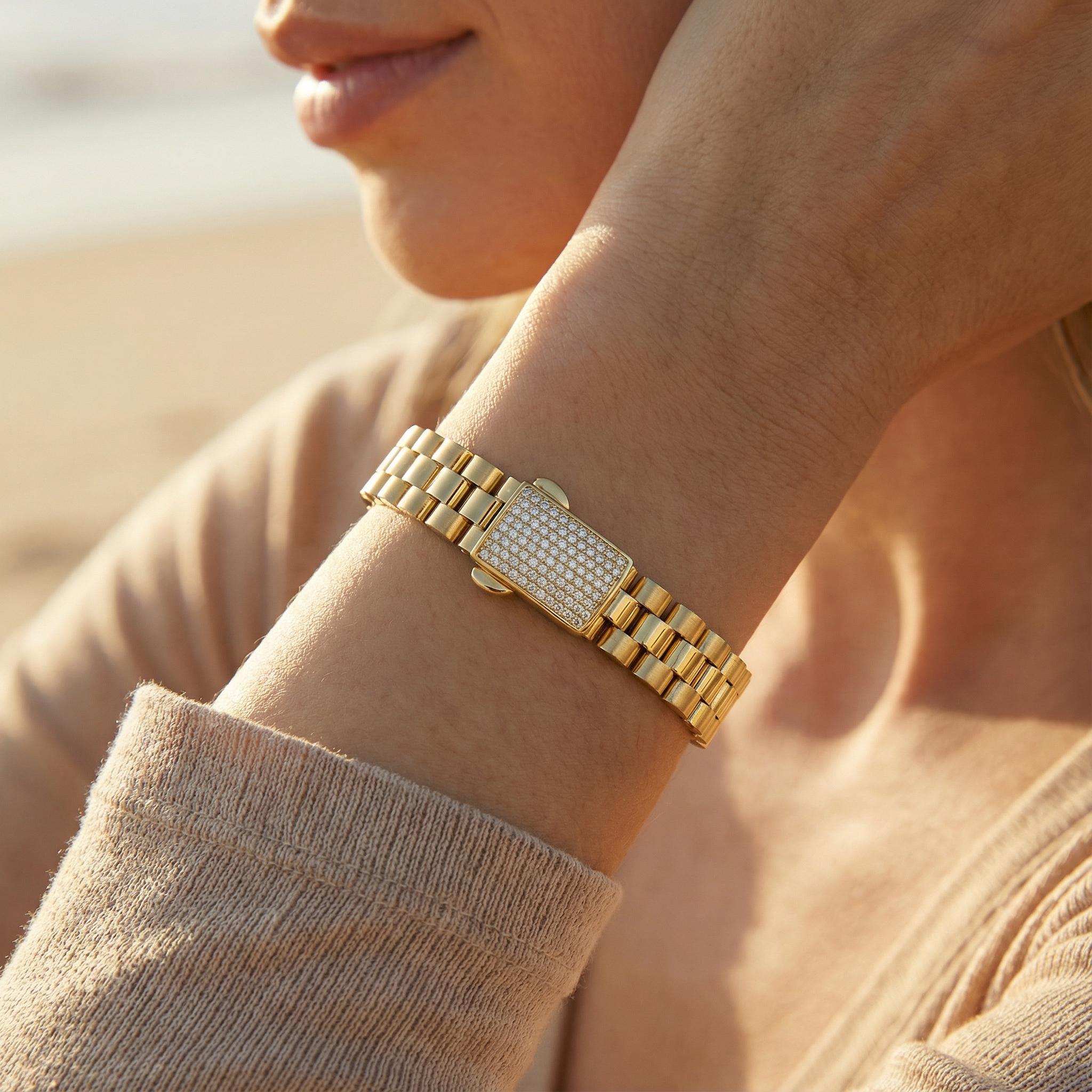 Luxury Gold Link Bracelet Watch Mens Presidential Bracelet 18K Gold Watch Link Bracelet for  main image 3