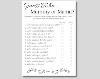 Guess Who - Baby Shower Game - Etsy