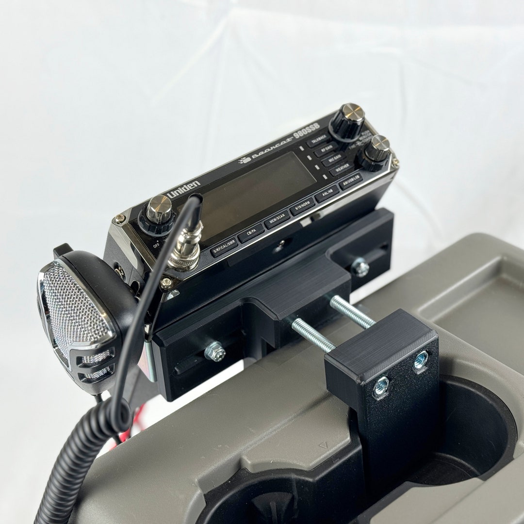 Adjustable Cup Holder Radio Mount Clamping Mount Works With CB, Ham
