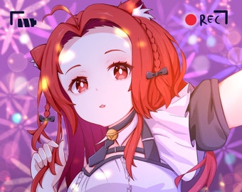 Custom Anime Drawing: Half Body Fanart, OC, Vtuber (Digital)
