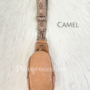Sac à bandoulière pour femme, sac à main de voyage porté épaule, sac en cuir végétalien, cadeaux pour étudiante, sac à main en bandoulière avec sangle de guitare, sac banane tendance, sac ventrale