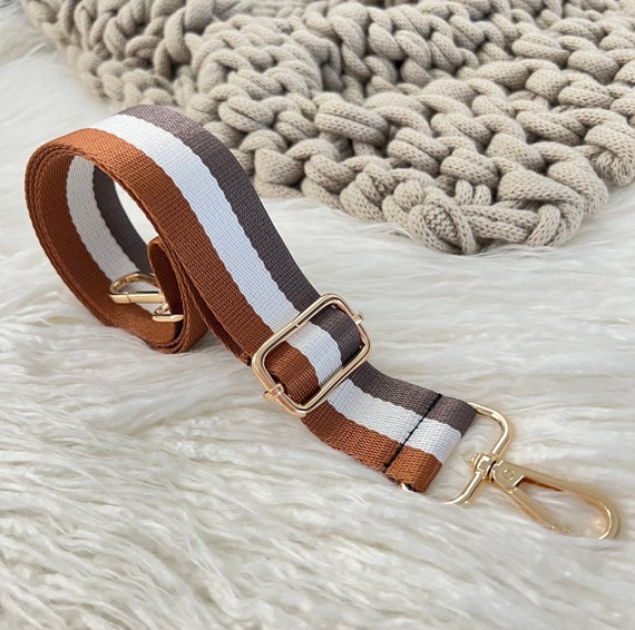 Purse Strap Minimalist Camel & Brown Crossbody Purse Strap, Adjustable Straps  for Purses, Boho Straps for Her , Purse Strap Replacement 