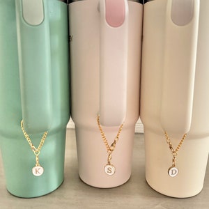 Tumbler Cup Charm, Tumbler Charm Personalized, Water Bottle Charm, Drink Accessory Tumbler, Handle Charm Gift For Her, Letter Charms Tumbler