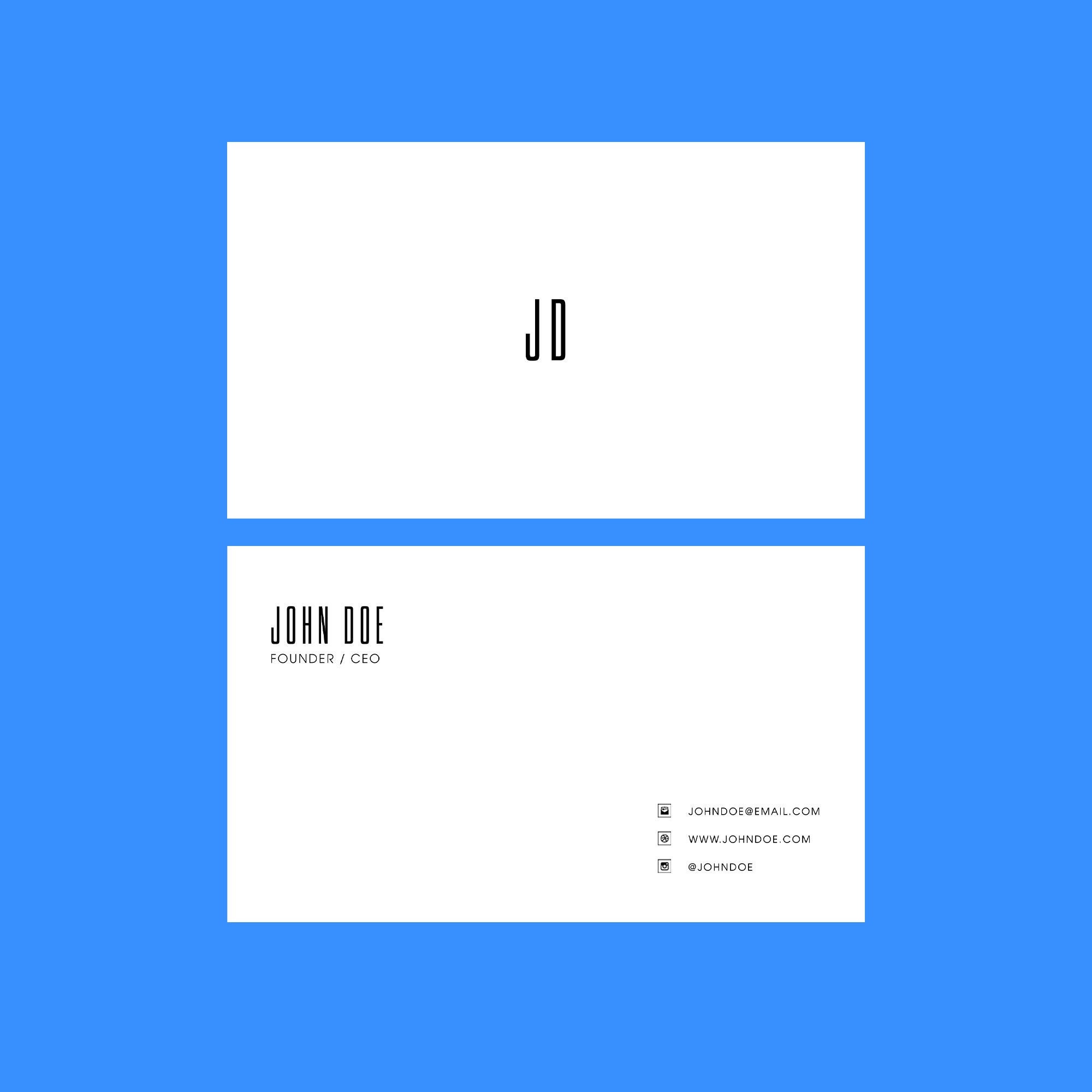 Business Card Template, Editable Business Card, Minimalist Business