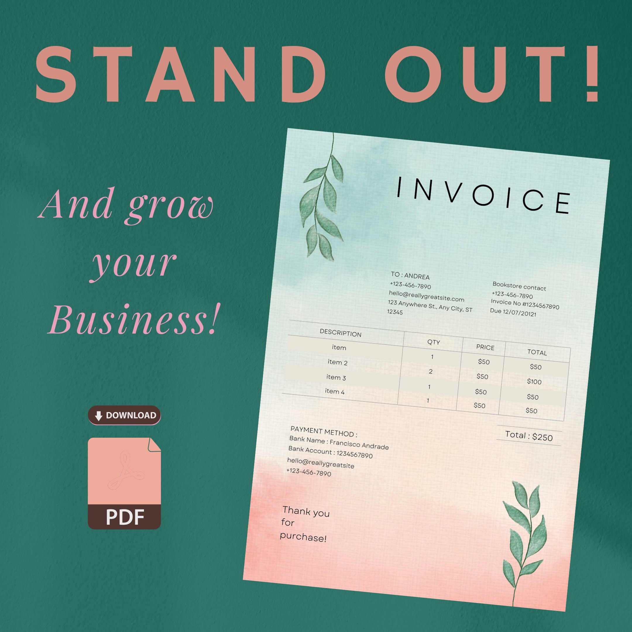 Page 2 - Free printable, customizable service invoice templates