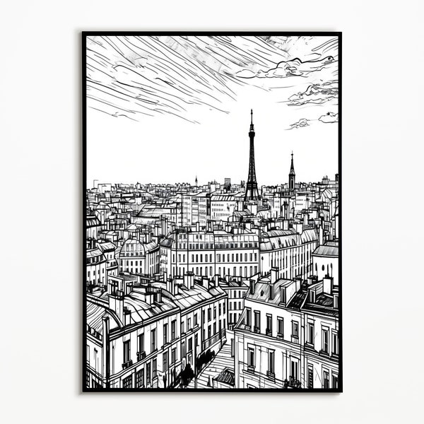 Sweatshirt Enfant Paris - Tour Eiffel Louvre, 280 G/m², 50% Coton 50% Polyester, Imprimé En France