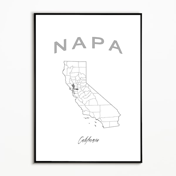 Napa Valley Art Print Wall Decor | Napa California Art | Napa County Wall Art | Napa Home Decor