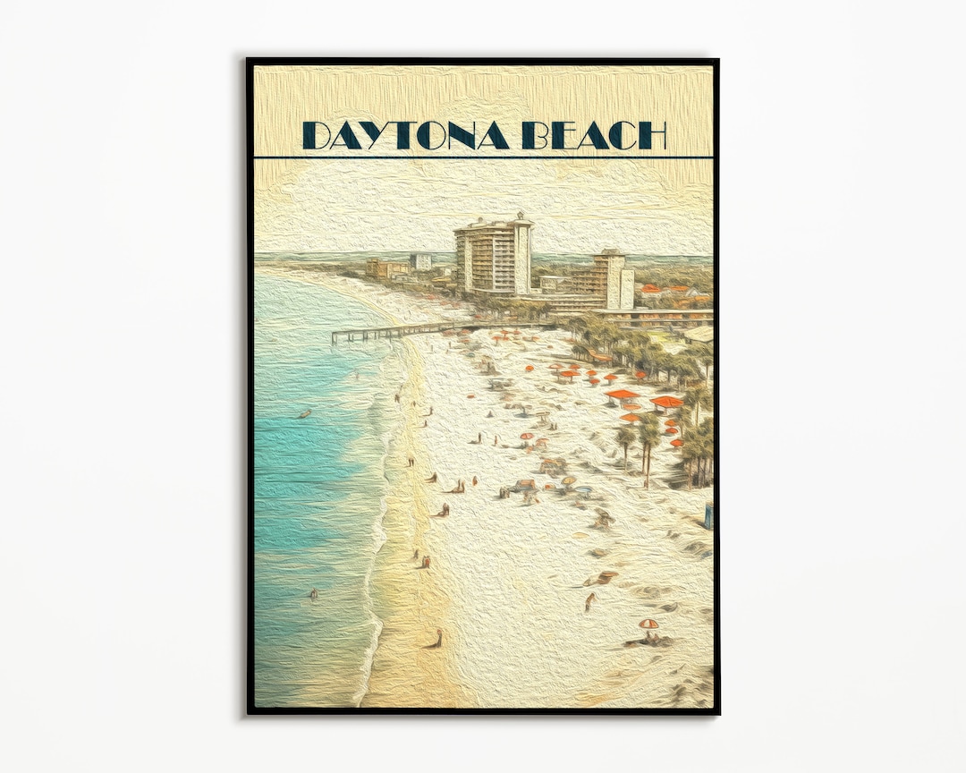 Daytona Beach Poster Daytona Beach Art Print Daytona Beach Sketch