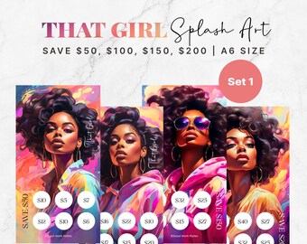 That Girl A6 Cash Tracker Monthly Savings, Money Savings Challenge, Cash Envelope, A6 Monthly Savings Budget, Savings Challenge A6, Set 1
