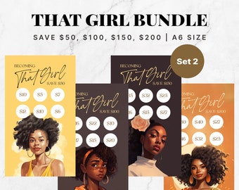 That Girl A6 Cash Tracker Monthly Savings, Money Savings Challenge, Cash Envelope, A6 Monthly Savings Budget, Savings Challenge A6, Set 2
