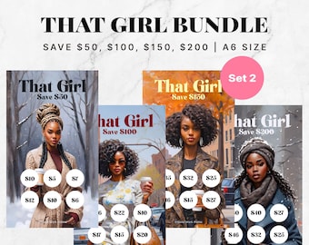 That Girl A6 Cash Tracker Monthly Savings, Money Savings Challenge, Cash Envelope, A6 Monthly Savings Budget, Savings Challenge A6, Set 2