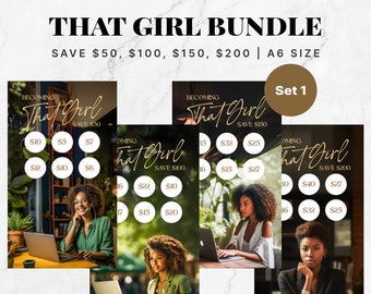 That Girl A6 Cash Tracker Monthly Savings, Money Savings Challenge, Cash Envelope, A6 Monthly Savings Budget, Savings Challenge A6, Set 1