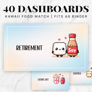 A6 Perfect Food Match Bargeld-Umschlag-Einlagen, A6-Umschlagordner, A6-Bargeldspar-Platzhalter, sinkende Mittel, Home Dashboards, 40er-Set