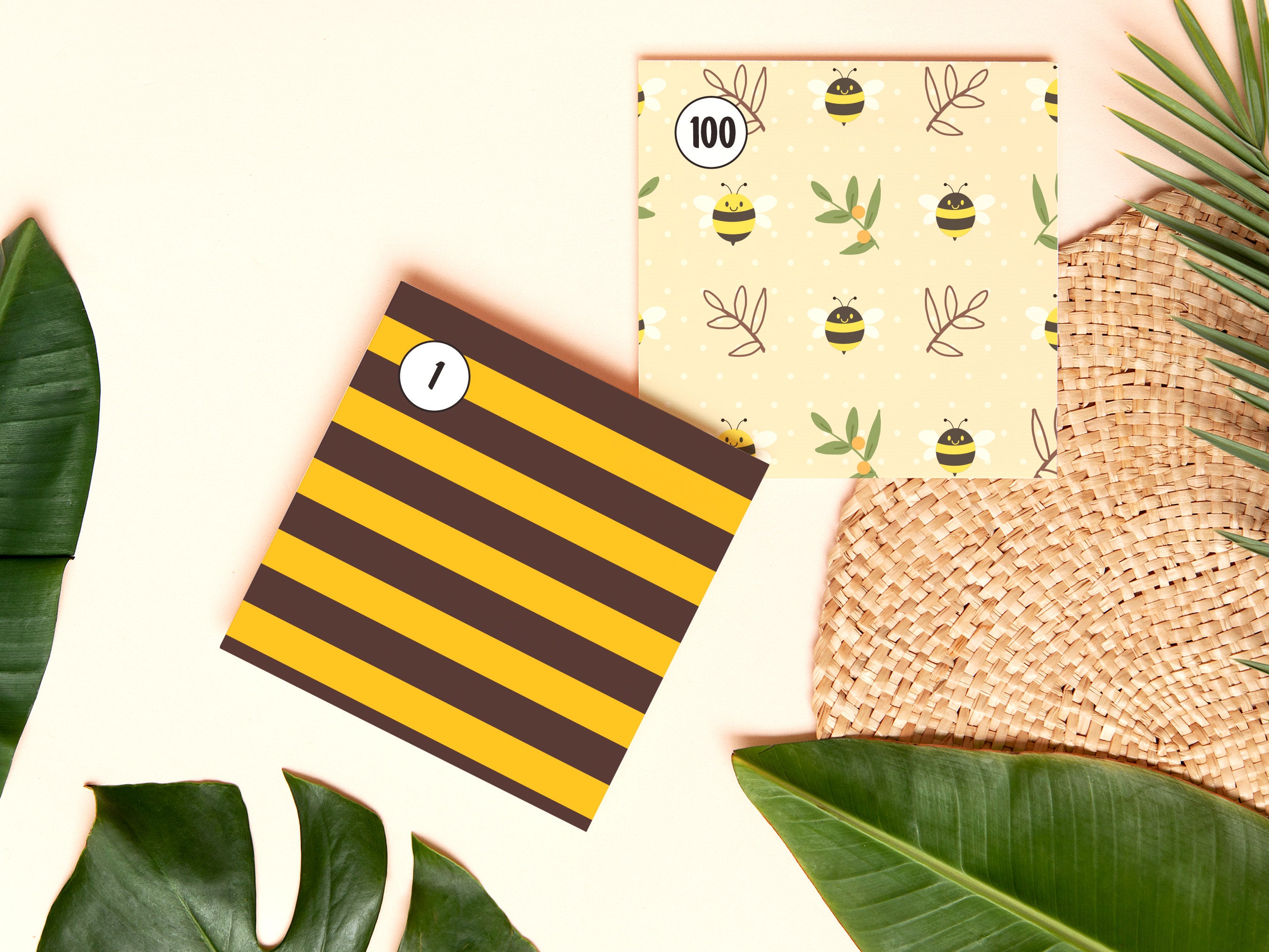 100 Envelope Challenge Set Printable Bee Theme, 100 Cash Envelope Box ...