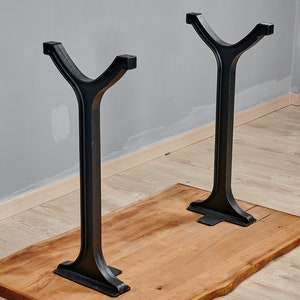 Heavy Duty Metal Y Table Legs (set of 2), Industrial Modern Cast Iron ...