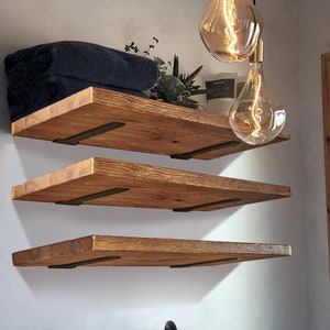 6 Pack Heavy Duty 10 Inch Floating Shelf Brackets, Industrial Metal Wall Mounted Supports for Shelves