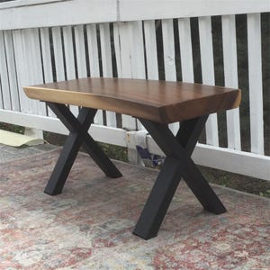 X-Shape Metal Table Legs (Set of 2): Heavy Duty Cast Iron Desk Legs