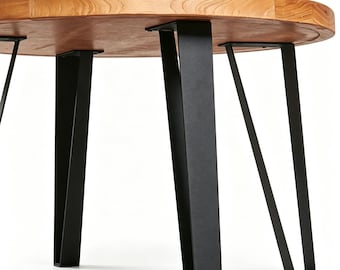 Metal Coffee Table Legs Set of 4, 16" Black Mid-Century Modern Stand for Bench or Desk