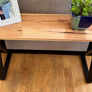 Z-Shaped Metal Table Legs, 16-32" Heavy Duty Black Industrial Iron Legs Set of 2 image 12