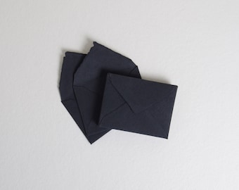 3.625" x 5.125" (4-Bar), Black Deckle Edge Envelopes // Invitation Envelopes, Cotton Envelopes, Calligraphy Envelopes, Fine Art Wedding