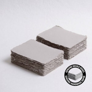 4,875” x 3,5” (4 barre) 300 g/m², carta con bordo grigio chiaro, carta cotone, carta per inviti, matrimonio artistico, carta calligrafica