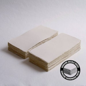 4.3" x 8.7" 300 gsm, Blush Deckle Edge Paper // Cotton Paper, Invitation Paper, Fine Art Wedding, Calligraphy Paper, Deckled Edge Paper