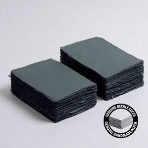 4,1” x 5,8” (A6) 200 g/m², carta con bordo verde scuro, carta cotone, carta per inviti, nozze d’arte, carta per calligrafia
