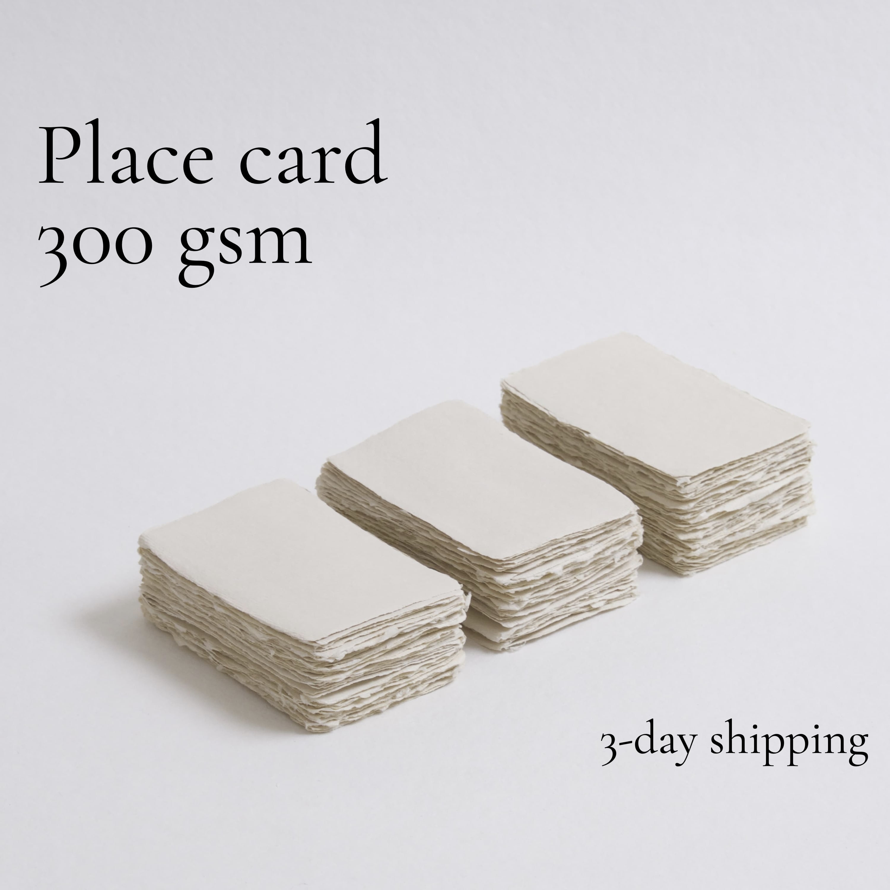 5x7 CARD Fine Handmade Paper 150gsm in White Invitation 