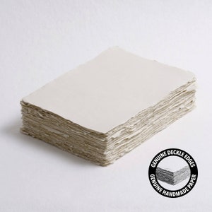 5,8" x 8,3" (A5) 300 g/m², carta con bordi in sabbia chiara // carta di cotone, carta per inviti, matrimonio d'arte, carta per calligrafia