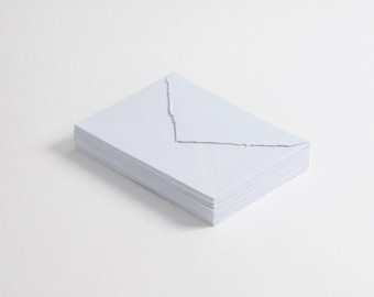 Sobres de algodón azul cielo hechos a mano con borde irregular, 6,4" x 9" (C5) // Sobres para invitaciones, Bodas de alta calidad, Sobres para bodas, Sobres C5
