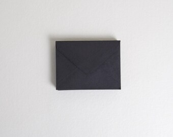 4.5" x 6.4" (C6), Black Handmade Cotton Deckle Edge Envelopes // Invitation Envelopes, Fine Art Wedding, Wedding Envelopes, C6 Envelopes