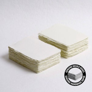 12.875 "x 3.5" (4-Bar) 200 g/m², Elfenbeinfarbenes Büttenpapier // Baumwollpapier, Einladungspapier, Hochzeitspapier, Kalligraphiepapier