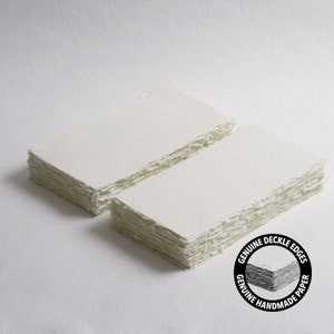 4,3” x 8,7” 300 g/m², carta con bordo avorio, carta cotone, carta per inviti, nozze d’arte, carta per calligrafia, carta con bordo intagliato