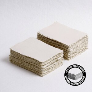 4,875” x 3,5” (4 barre) 300 g/m², carta con bordo sabbia chiaro, carta cotone, carta per inviti, nozze d’arte, carta per calligrafia