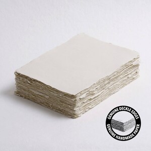 5,8" x 8,3" (A5) 200 g/m², carta con bordi in sabbia chiara // carta di cotone, carta per inviti, matrimonio d'arte, carta per calligrafia