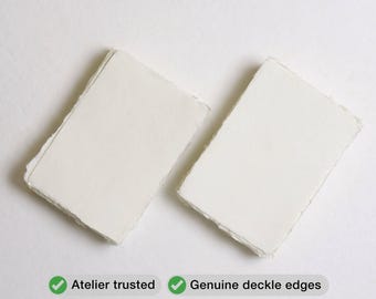 Papel artesanal de algodão marfim, 10,4 x 14,7 cm (A6), 300 g/m² // Papel artístico para casamentos, convites, caligrafia, papel de algodão
