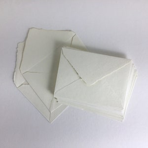 6.4" x 9" (C5), Sobres de borde de deckle de marfil // Sobres de invitación, Sobres de algodón, Boda de bellas artes, Sobres de boda, Sobres C5