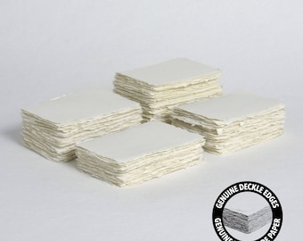 3.1 "x 2" (Tischkarte) 200 g/m², Elfenbeinfarbenes Baumwollpapier mit Büttenrand // Fine Art Hochzeit, Einladungspapier, Kalligraphiepapier