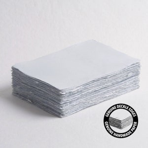5" x 7" 300 gsm, Sky Blue Deckle Edge Paper // Cotton Paper, Invitation Paper, Fine Art Wedding, Calligraphy Paper, Deckled Edge Paper
