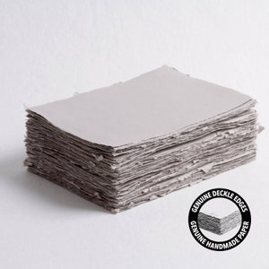 5" x 7" 200 g/m², Hellgraues Büttenpapier // Baumwollpapier, Einladungspapier, Hochzeit Fine Art, Kalligraphiepapier, Büttenpapier