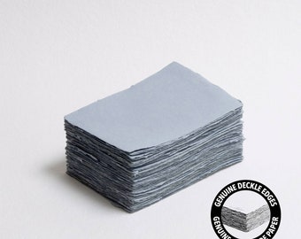 Papel de algodón hecho a mano de 4,1" x 5,8" (A6), 300 g/m², color azul empolvado, con bordes irregulares // Papel para bodas, invitaciones y caligrafía de alta calidad