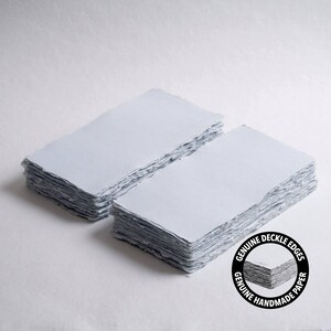 4,3" x 8,7" 300 g/m2, papel Deckle Edge azul celeste // papel de algodão, papel para convite, casamento de belas artes, papel de caligrafia, papel Deckle Edge