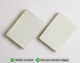 Papel artesanal de algodão verde sálvia, 10,4 x 14,7 cm (A6), 300 g/m² // Papel artístico para casamentos, convites e caligrafia